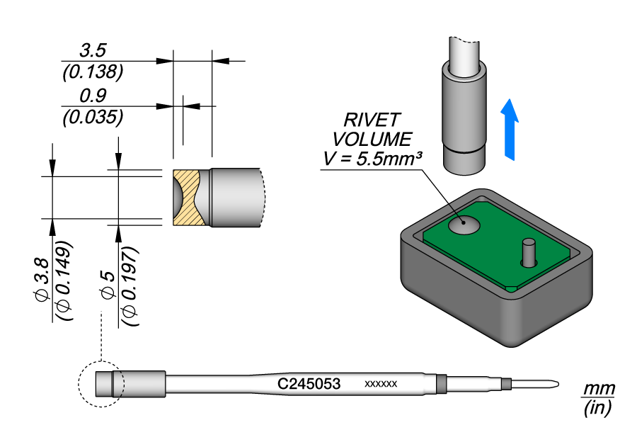 C245053 - Heat Staking Cartridge Ø 3.8